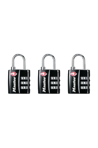 Master Lock Siyah Tsa Onaylı Geniş Kilit Gövdeli Ve İnce, Dayanık Diğer