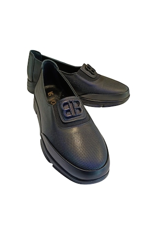 Voog 813 Kadın Hakiki Deri Comfort Casual Ayakkabı Siyah Nubuk Siyah