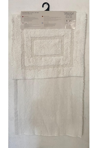 Pamuk Tufting 2'li Klozet Takım,banyo Seti,paspas Seti, Çerçeve K