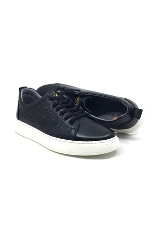 Luis Figo Hakiki Deri Erkek Sneaker Ayakkabı Ckr01019 Siyah - Beyaz