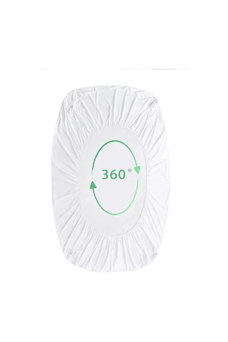 Evony Fitted Alez 160x200+30 Cm Çift Kişilik Sıvı Geçirmez Micro Kumaş Beyaz