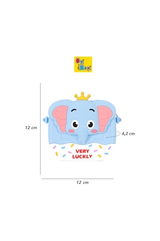 Ogi Mogi Toys Silikon Mavi Fil El Çantası Çok Renkli