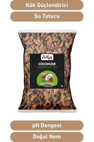 Bykurt Cocohusk 1l Hindistan Cevizi Cipsi Orkide Bakımı Ve Kök Gelişimi İçin Doğal Malzeme 1 Litre