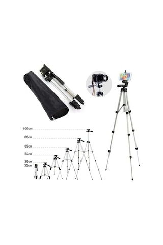 Profesyonel Fotoğraf Video Çekimi 106 Cm Tripod Telefon Tutucu Bl