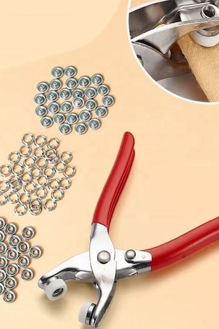 Kumaş Projeleriniz İçin Metal Çıtçıt Pense İle 25'li Düğme Seti: Hızlı Ve Kolay Çözüm