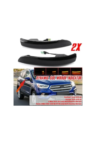 Mufunye Ford Focus Mk3 İçin 2x Led Ayna Sinyal Lambası: Dinamik Yanıp Sönen Sıralı Gösterge
