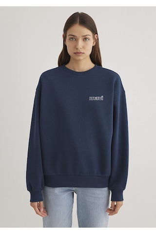 Mavi - Mavi Logo Baskılı Lacivert Sweatshirt 1611656-82454