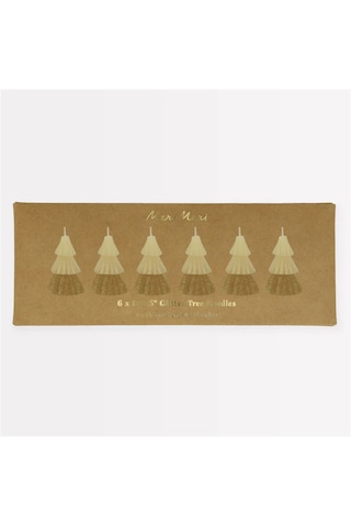 Meri Meri - Ivory Mini Tree Candles - Krem Mini Ağaç Mumlar 6'lı Tüm Yaşlar