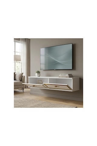 Tda1206bs Tuna120 Duvara Montaj Tv Stand Beyaz-silver 120cm