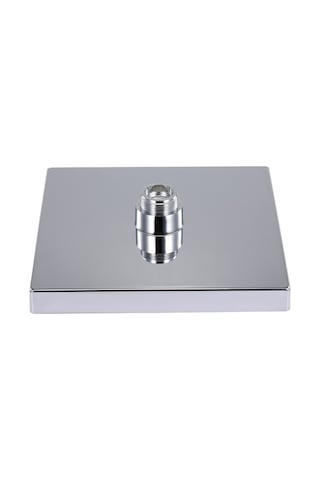 Pazly Led Yağmur Duş Başlığı Kare Otomatik Rgb Renk Değiştiren Sıcaklık Sensörlü Banyo Duşu Gümüş