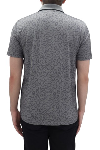 Santa Dmctekstil Erkek 2026 Desenli Klasik Kesim Rahat Kalıp Tek Cepli Polo Yaka T-shirt Gri