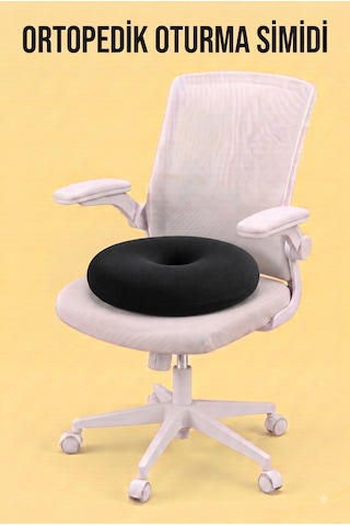 Ortopedik Oturma Simidi Koltuk Minderi Kuyruk Sokumu Yastığı Yuvarlak 43 9 Cm Dvm-02s