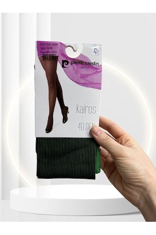 Pierre Cardin Paris Kairos Çift Renk Çizgili Modern 40 Den Kalın Yeşil