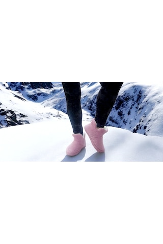 Ortopedik Yumuşacık Kışlık Hafif Taban Ev Botu Ve Pandufu PEMBE