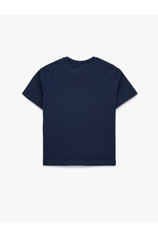 Koton Pamuklu Slim Fit Kısa Kollu Bisiklet Yaka Spor Tişört Lacivert 6sak10353nk