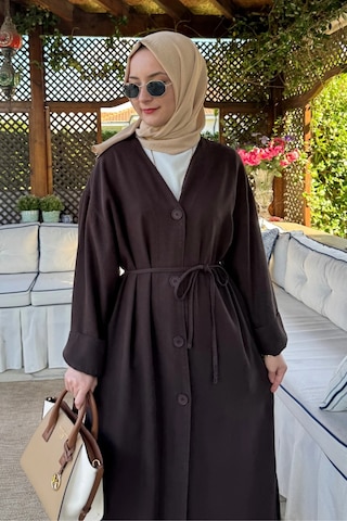 Rabia Şamlı Nazenin Kot Tencel Kap Kahve Normal