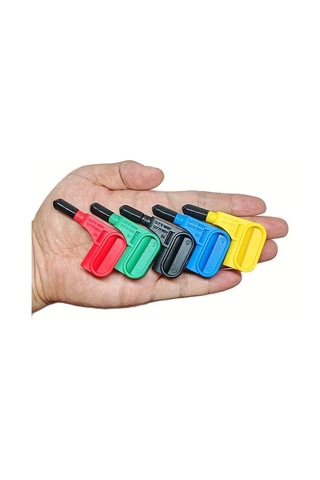 Xuweiwei 5pcs Manyetik Test Probu 4mm Muz Banan Renkli Kırmızı Siyah Mavi Yeşil Sarı Dijital Multimetreler İçin