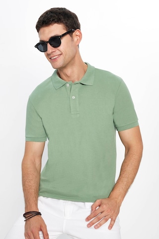 Tudors Erkek 5'li Paket Siyah-haki-su Yeşili-koyu Mavi-lacivert Slim Fit Dar Kesim Pamuklu Düz Pike Polo Yaka Tişört-34404 Multi