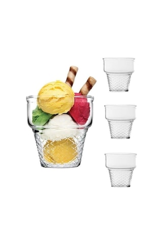 Dondurmalık Kase Mini Cornet Dondurmalık Takımı 3'lü Nocolor-9330be99