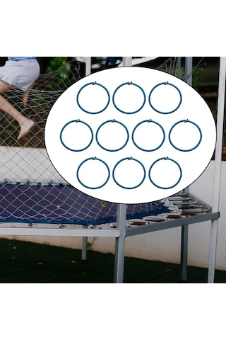 Suntek 10pcs Trambolin Elastik Ip Streç Kordonu Yuvarlak Mavi