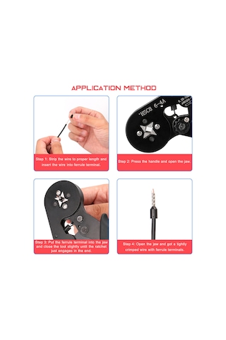 Kosona Profesyonel Kablo Pense Seti - 1200 Adet Kablo Ucu İle Yüksek Kaliteli Kılavuzlu Sıkma Pensesi Mavi/kırmızı