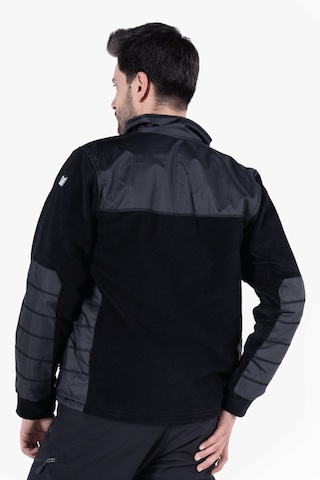 Omuz Ve Dirsek Takviyeli Polar Ceket Siyah