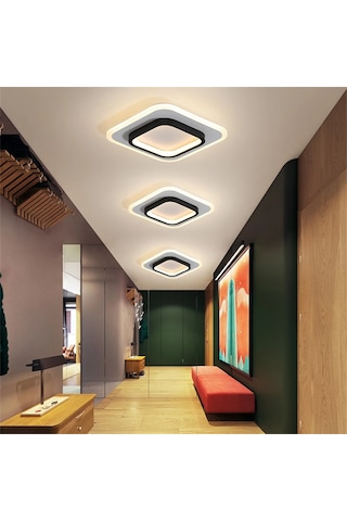 Akrilikli Kare Kumandalı Dimli 3 Işık Renkli 24x24cm Led Tavan La 3Renk Kumandalı