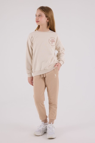 U.S. Polo Assn. U.s. Polo Assn Kız Çocuk Krem Eşofman Takımı Us2313-c-v2 KREM