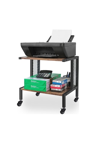 Yazıcı Sehpası - Ceviz Tekerli 45x30