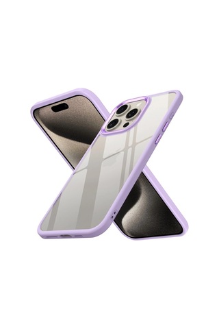 Mepa Apple, Uyumlu iPhone 15 Pro Max Kılıf Power Silikon - Lila Najmaddin standart