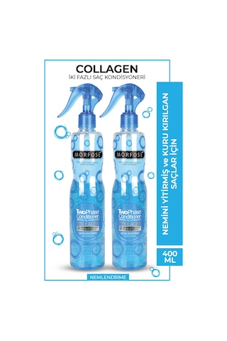 Morfose Collagen Çift Fazlı Mavi Fön Suyu 2 x 400 ML