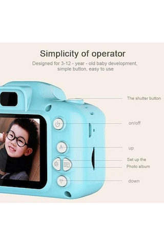 Torima 2.0" 1080P HD Çocuk Kamera Dijital Fotoğraf Makinesi