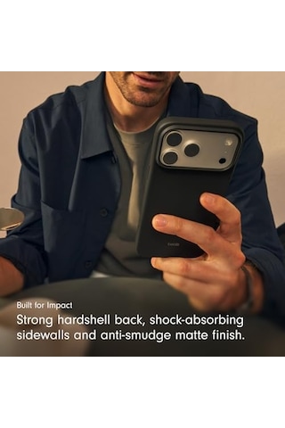 Beats iPhone Uyumlu 17 Pro Kılıfı, Magsafe Ve Kamera Denetimi Özellikli, Mat Dış Yüzey, Mikrofiber İç Kaplama Granit Grisi