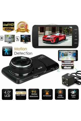 Gajeena Araç Kamerası 1080p Çift Lensli Görüntü Kayıt Ve Park Sensörü Dahil