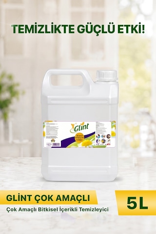 Glint Çok Amaçlı Bitkisel İçerikli Yüzey Temizleyici Yağ Çözücü Kireç Sökücü 5 L Glint Çok Amaçlı Bitkisel İçerikli Yüzey Temizleyici Yağ Çözücü Kireç Sökücü 5 L