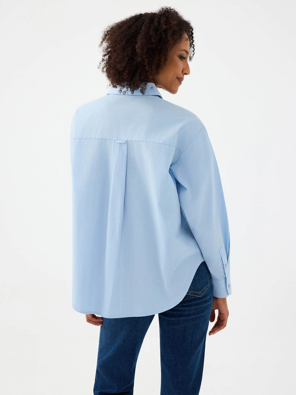 Loft Loose Fit Mavi Kadın Gömlek Lf2041855 Mavi