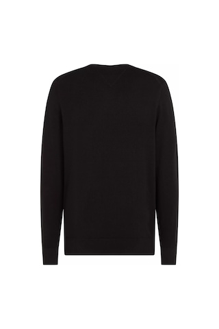 Tommy Hilfiger Erkek Yuvarlak Yaka Cotton Crew Neck Kazak - Siyah Black