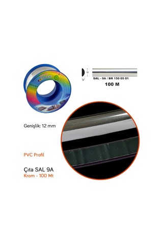 Carub Çıta SAL 9A 12 mm x 100 Mt Krom BR1500501