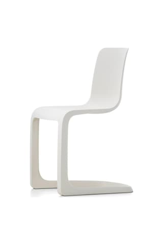 Vitra Evo - C Klasik Sandalye, Modern Yorum, Mat Yüzey, Ergonomik Tasarım, Geri Dönüştürülmüş Malzeme Beyaz
