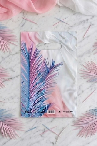 Eczane Hediyelik & Alışveriş Poşeti Bio Palmiye Desenli 20 x 30 CM 100 Adet