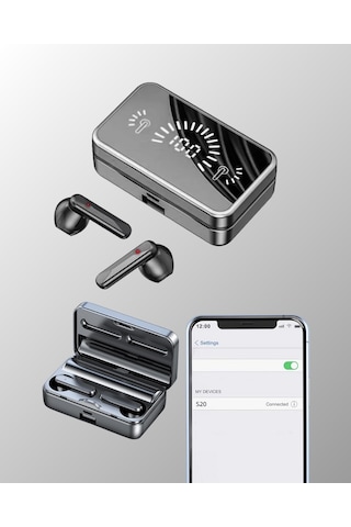 S20 Kablosuz Kulaklık 360 Surround Stereo Ses Sistemi İle Derin Ses Deneyimi Standart