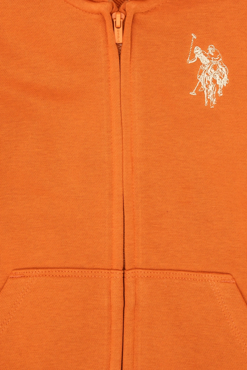 U.S. Polo Assn. Erkek Çocuk Bakır Fermuarlı Kapüşonlu Sweatshirt 50316706-VR182