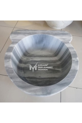 Marmara Pijamalı Mermer Kulaksız Düz Kurna