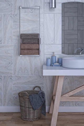 lyla concept Tulipa Metal Duvara Monte Uzun Havlu Rafı Fonksiyonel Havluluk Beyaz