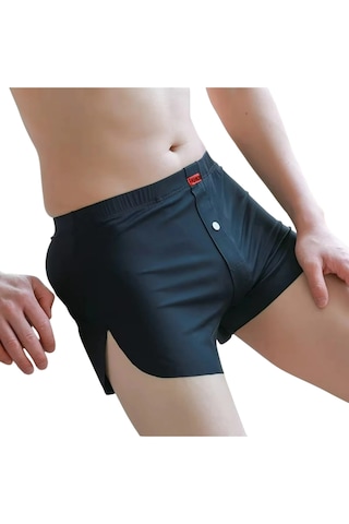 Ece's Design Boxer Buz İpek Dikisiz 1 Parça M1003 Siyah