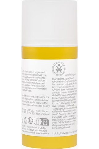 Mühle Organıc Tıraş Balsamı 100 Ml, Doğal, Vegan, Yatıştırıcı Cilt Bakımı Tıraş Jelleri
