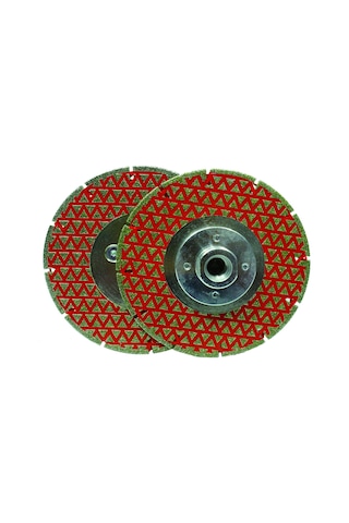 Dofolink M14 Flanlı Elektroplated Elmas Çift Yüzlü Yıldızlı Taş Kesim Diski - Mermer, Seramik Çitlere Uygun, Verimli Kesim Φ125, U Dişli