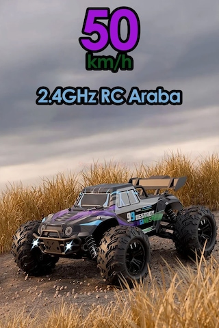 50 Km Hız Yapan Metal İç Aksam Rc Araba 2.4ghz Şarjlı Uzaktan Kumandalı Araba Karışık