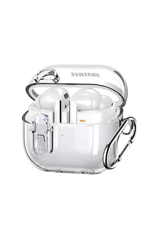 Samsung Galaxy Uyumlu Buds 3 Pro Ve Buds 3 İçin Güvenlik Kilit Tasarımlı Şeffaf Kulaklık Kılıfı Darbeye Çizilmeye Ve Çok Renkli