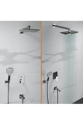 Adell Azure Elegant Ankastre Duş Seti - Krom - 3 Yollu Çıkış 15690651